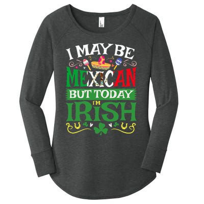 St Saint Patrick's Day Mexican Latino Beer Shamrock Women's Perfect Tri Tunic Long Sleeve Shirt