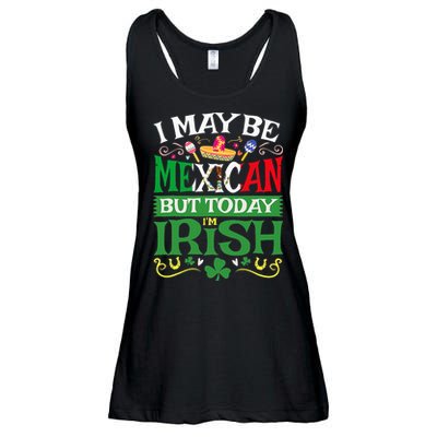 St Saint Patrick's Day Mexican Latino Beer Shamrock Ladies Essential Flowy Tank