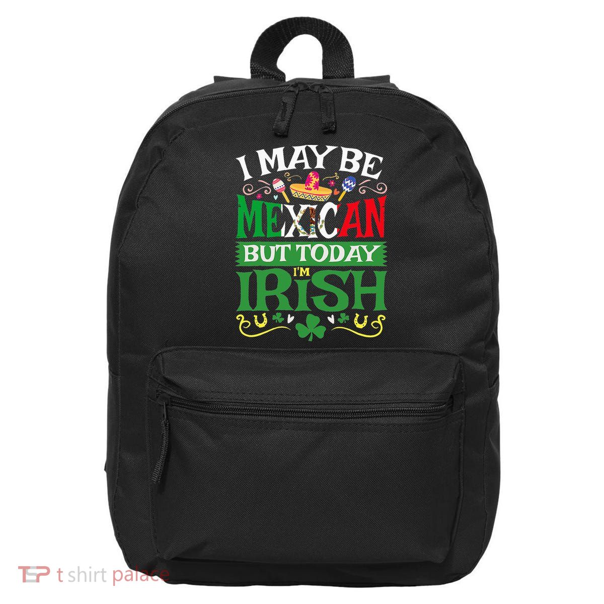 St Saint Patrick's Day Mexican Latino Beer Shamrock 16 in Basic Backpack