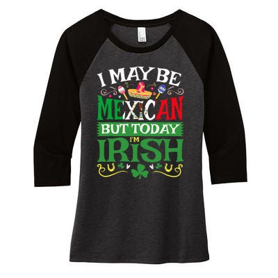 St Saint Patrick's Day Mexican Latino Beer Shamrock Women's Tri-Blend 3/4-Sleeve Raglan Shirt