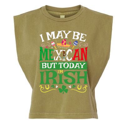 St Saint Patrick's Day Mexican Latino Beer Shamrock Garment-Dyed Women's Muscle Tee