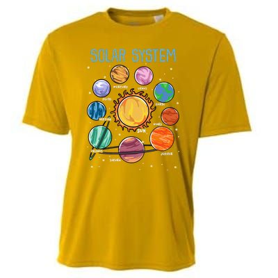 Solar System Planets Science Space Astronomy Cooling Performance Crew T-Shirt