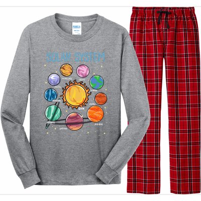 Solar System Planets Science Space Astronomy Long Sleeve Pajama Set