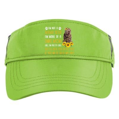 Sunflower Shar Pei Mom Mothers Day Dog Mom Funny Gift Adult Drive Performance Visor