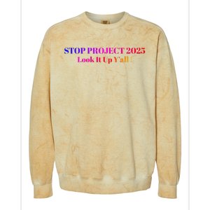 Stop Stop Project 2025 Look It Up Y’All Colorblast Crewneck Sweatshirt