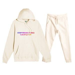 Stop Stop Project 2025 Look It Up Y’All Premium Hooded Sweatsuit Set