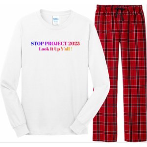 Stop Stop Project 2025 Look It Up Y’All Long Sleeve Pajama Set