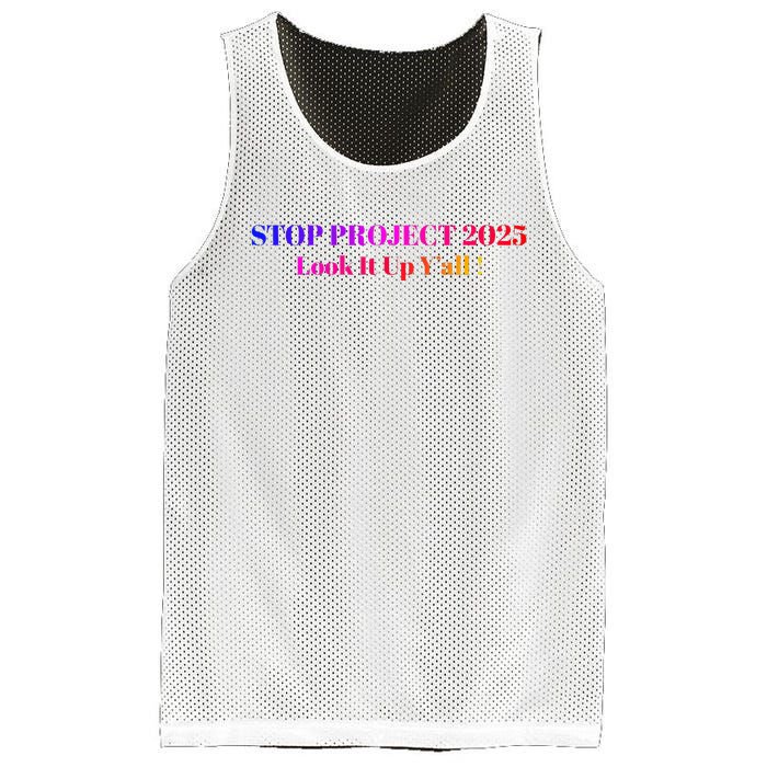 Stop Stop Project 2025 Look It Up Y’All Mesh Reversible Basketball Jersey Tank