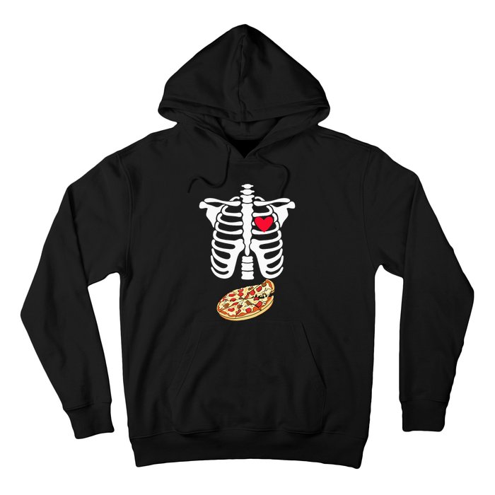 Spooky Skeleton Pizza Xray Perfect for Expecting Dads Hoodie