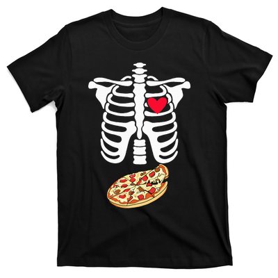 Spooky Skeleton Pizza Xray Perfect for Expecting Dads T-Shirt