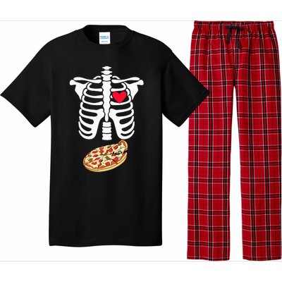 Spooky Skeleton Pizza Xray Perfect for Expecting Dads Pajama Set