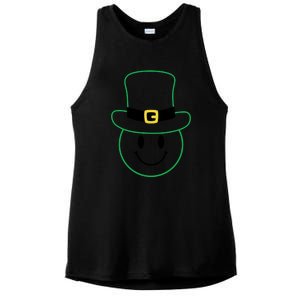 Smile St Patricks Day Funny St Patricks Day Ladies PosiCharge Tri-Blend Wicking Tank