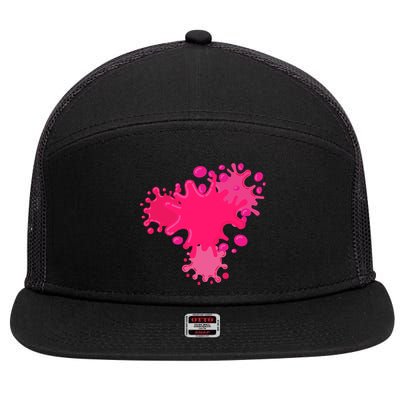 Slime Splash Pink Cool Diy Lover Gift 7 Panel Mesh Trucker Snapback Hat