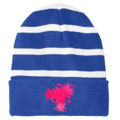 Slime Splash Pink Cool Diy Lover Gift Striped Beanie with Solid Band