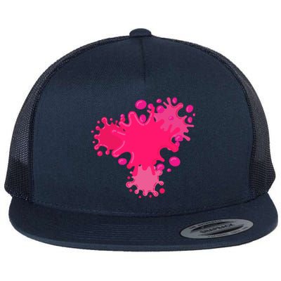 Slime Splash Pink Cool Diy Lover Gift Flat Bill Trucker Hat