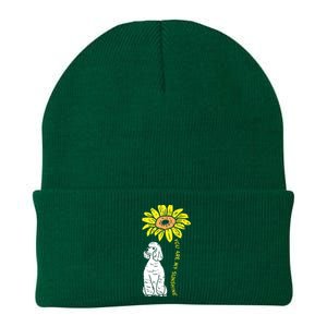 Sunflower Sunshine Poodle Dog Lover Owner Girls Women Gift Knit Cap Winter Beanie