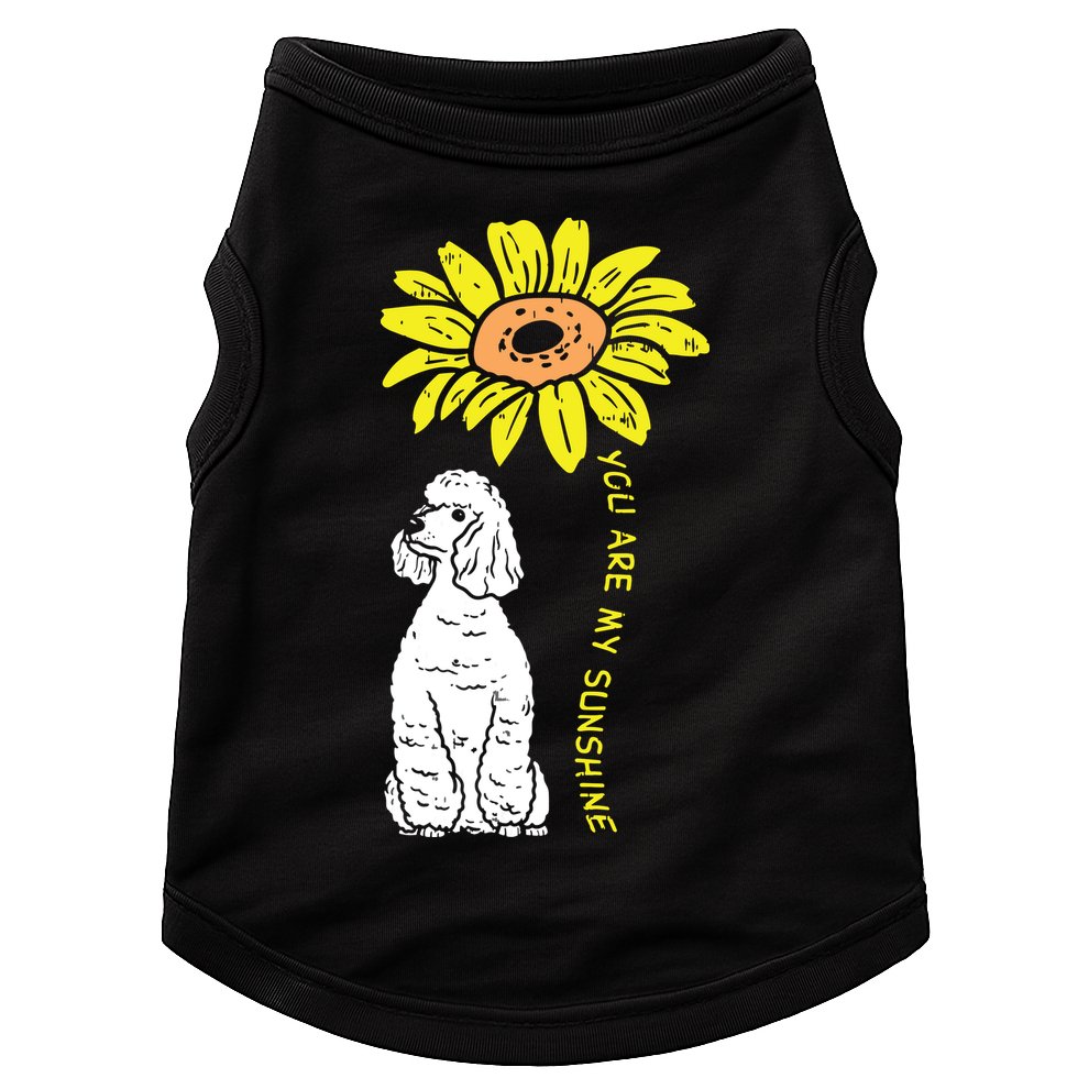 Sunflower Sunshine Poodle Dog Lover Owner Girls Women Gift Doggie Tank
