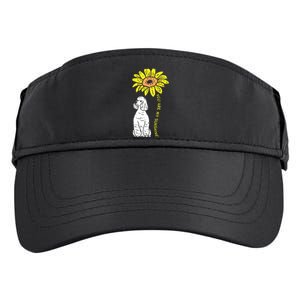 Sunflower Sunshine Poodle Dog Lover Owner Girls Women Gift Adult Drive Performance Visor