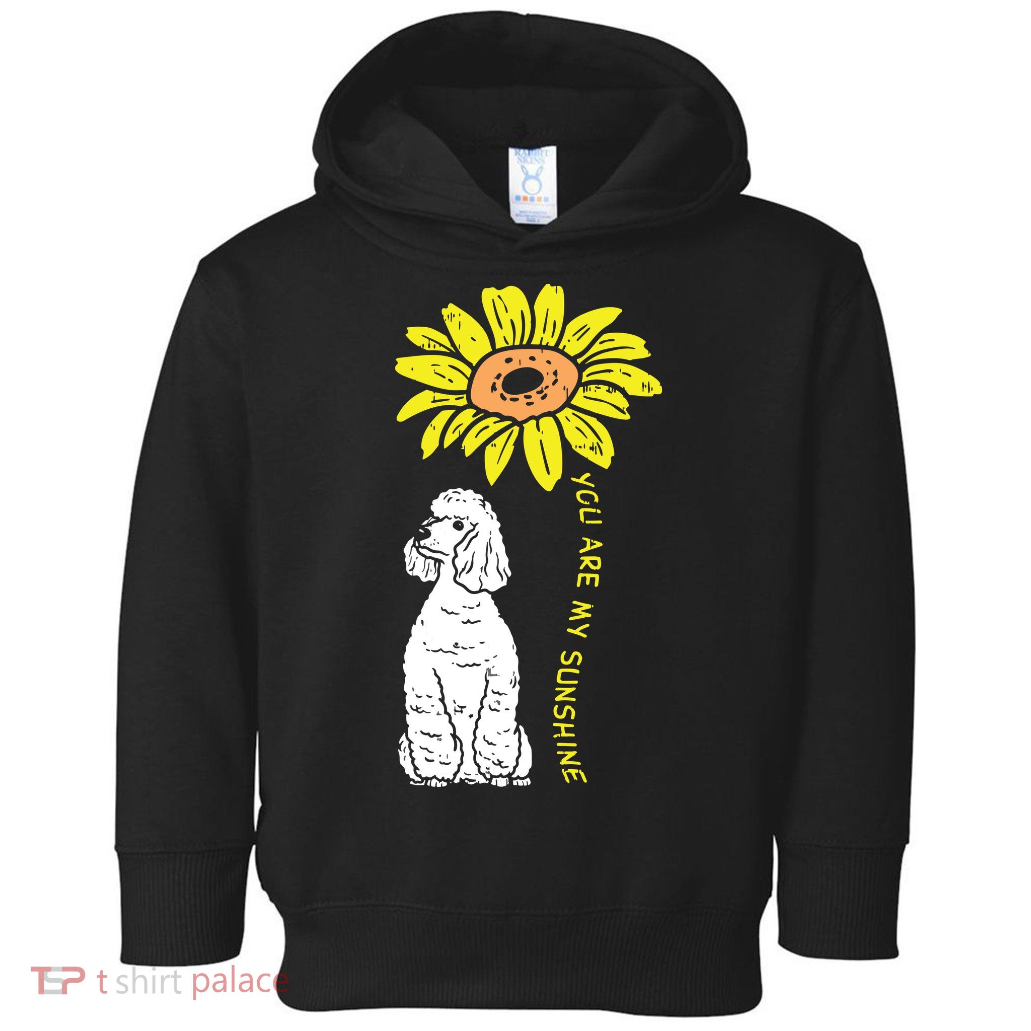 Sunflower Sunshine Poodle Dog Lover Owner Girls Women Gift Toddler Hoodie