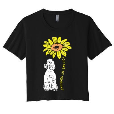 Sunflower Sunshine Poodle Dog Lover Owner Girls Women Gift Crop Top