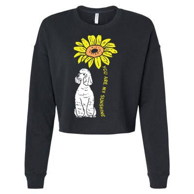 Sunflower Sunshine Poodle Dog Lover Owner Girls Women Gift Cropped Pullover Crew