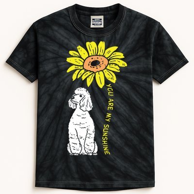Sunflower Sunshine Poodle Dog Lover Owner Girls Women Gift Kids Tie-Dye T-Shirt