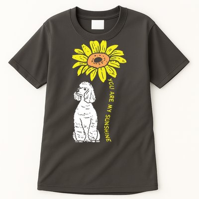 Sunflower Sunshine Poodle Dog Lover Owner Girls Women Gift Tall T-Shirt