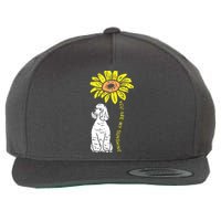 Sunflower Sunshine Poodle Dog Lover Owner Girls Women Gift Wool Snapback Cap