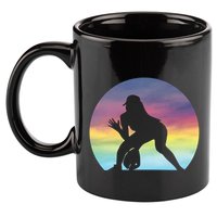 S Softball Player Silhouette Softball Lover Gift 11oz C Handle Ceramic Mug