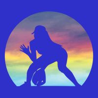 S Softball Player Silhouette Softball Lover Gift 16 in Basic Backpack