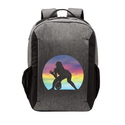 S Softball Player Silhouette Softball Lover Gift Vector Backpack