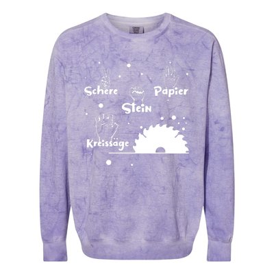 Schere Stein Papier Kreissage Colorblast Crewneck Sweatshirt