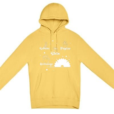 Schere Stein Papier Kreissage Premium Pullover Hoodie