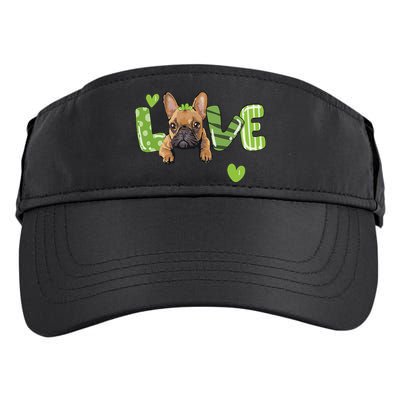 Saint St. Patrick's Day Gift French Bulldog Frenchie Lovers Adult Drive Performance Visor