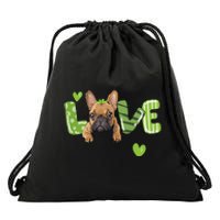 Saint St. Patrick's Day Gift French Bulldog Frenchie Lovers Drawstring Bag