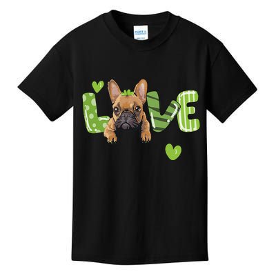 Saint St. Patrick's Day Gift French Bulldog Frenchie Lovers Kids T-Shirt