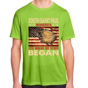 South Saint Paul Minnesota Usa Flag 4th Of July Cute Gift Adult ChromaSoft Performance T-Shirt