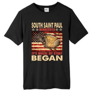 South Saint Paul Minnesota Usa Flag 4th Of July Cute Gift Tall Fusion ChromaSoft Performance T-Shirt