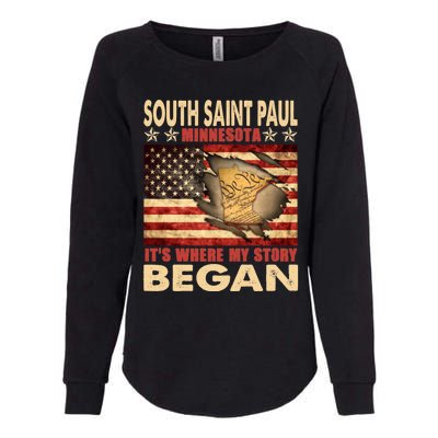 South Saint Paul Minnesota Usa Flag 4th Of July Cute Gift Womens California Wash Sweatshirt