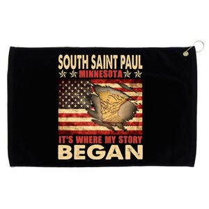 South Saint Paul Minnesota Usa Flag 4th Of July Cute Gift Grommeted Golf Towel