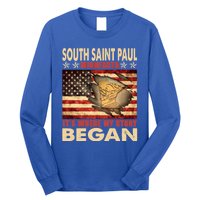 South Saint Paul Minnesota Usa Flag 4th Of July Cute Gift Long Sleeve Shirt