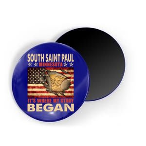 South Saint Paul Minnesota Usa Flag 4th Of July Cute Gift Magnet