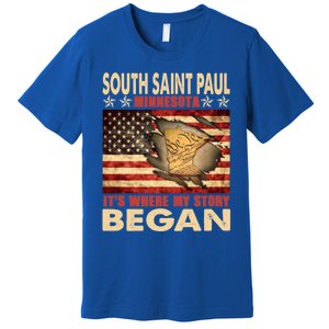 South Saint Paul Minnesota Usa Flag 4th Of July Cute Gift Premium T-Shirt