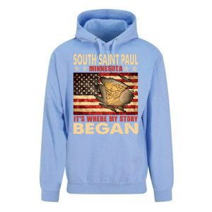 South Saint Paul Minnesota Usa Flag 4th Of July Cute Gift Unisex Surf Hoodie