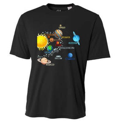 Solar System Planets Astronomy Space Science Cooling Performance Crew T-Shirt