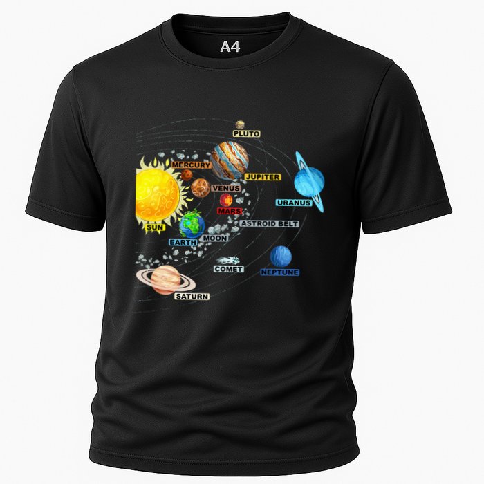 Solar System Planets Astronomy Space Science Cooling Performance Crew T-Shirt