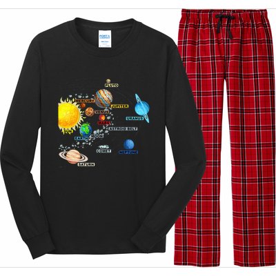 Solar System Planets Astronomy Space Science Long Sleeve Pajama Set