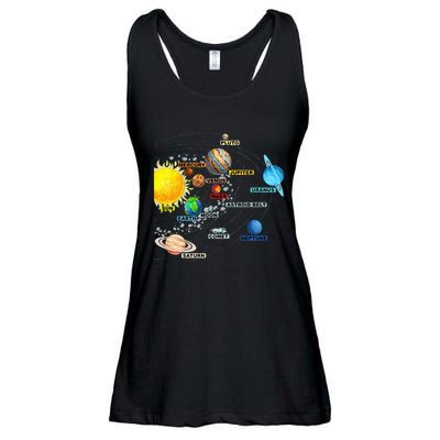 Solar System Planets Astronomy Space Science Ladies Essential Flowy Tank