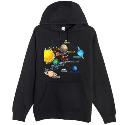 Solar System Planets Astronomy Space Science Premium Pullover Hoodie