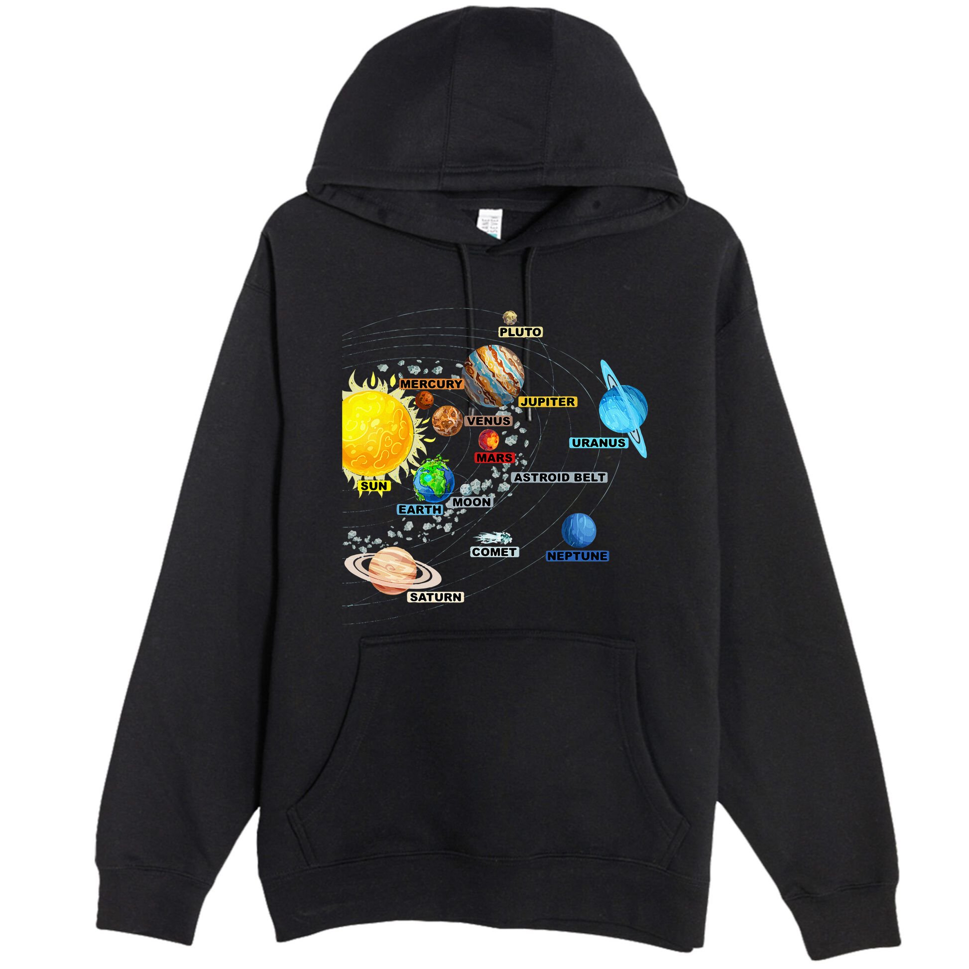 Solar System Planets Astronomy Space Science Premium Pullover Hoodie